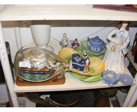 Various collectable ceramic ware including Staffordshire figure, Carlton ware dish etc.