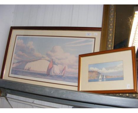 A Limited Edition Martin Swan print of The Needles, together with one other