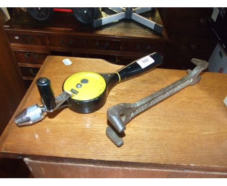STANLEY DRILL &amp; SHETACK BASIN WRENCH