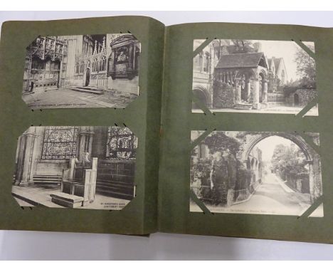 BOOK OF VINTAGE CHURCH AND CATHEDRAL THEMED POSTCARDS CONTAINING SOME FROM THE EAST ANGLIAN AREA