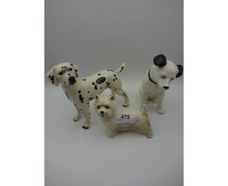 3 CERAMIC DOGS TO INCLUDE TO 2 COOPERCRAFT