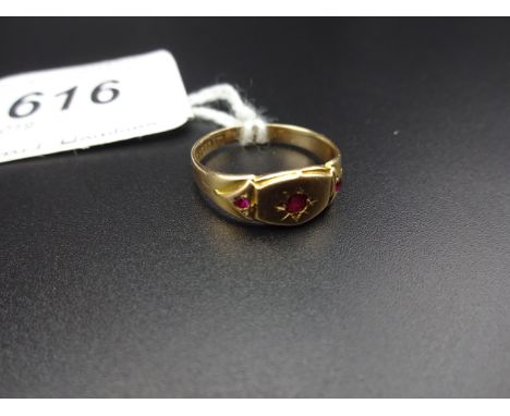 15CT GOLD RUBY RING 2.2g