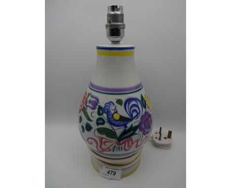 POOLE POTTERY LAMP BASE 30CM TALL