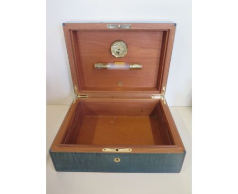 An Elie Bleu humidor, approximately 30cm x 23cm x 11cm, some some light external and internal wear 