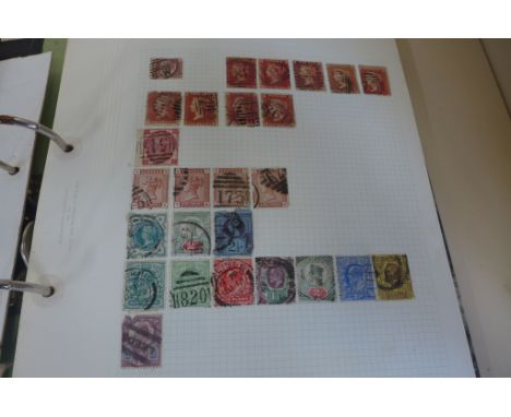 Two stamp albums, including International commonwealth stamps, to include nine Penny Reds 