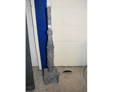 ANTIQUE LEAD WATER HOPPER AND PIPE, 91CM HIGH