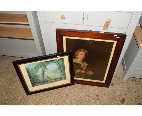 PEARS PRINT 'BUBBLES' AND A FRAMED PRINT OF SALISBURY CATHEDRAL (2)