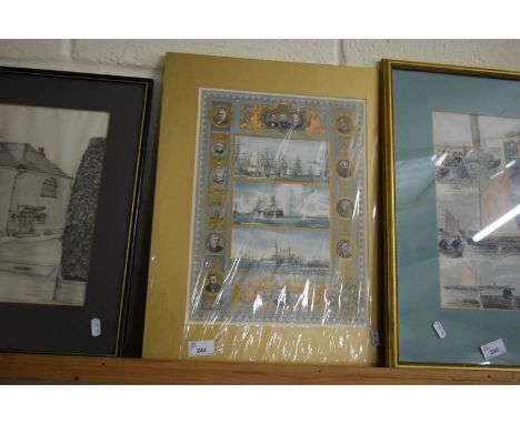 19TH CENTURY CHROMOLITHOGRAPH PRINT, NAVAL REVIEW AT SPITHEAD