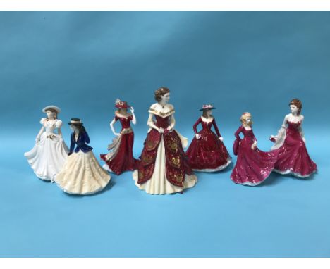 Seven various Royal Worcester figures