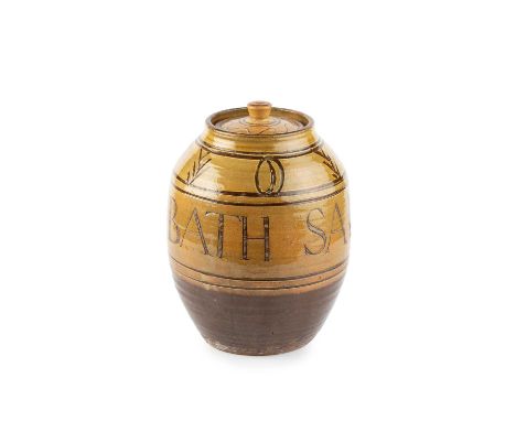 Michael Cardew (1901-1983) at Winchcombe PotteryBath Salts jar and coverimpressed potter's and pottery seals28.5cm high.The l