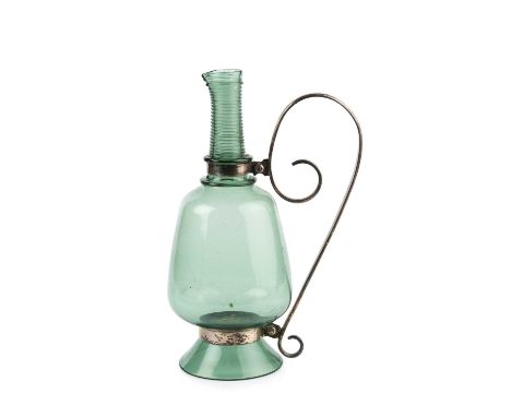 James Powell & SonsGlass jugdesigned by Harry Powell and W.A.S. Benson, designed before 1878dark green glass with threading t