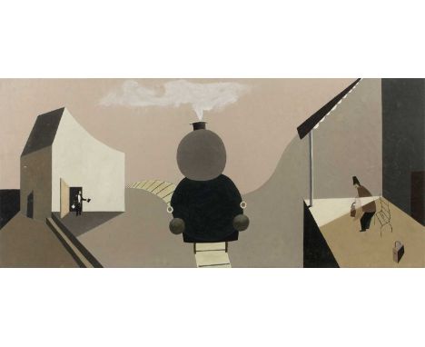 Andrew Lanyon (b.1947)The Fading of the First Photograph (Tom Wedgwood), 1980-81signed, titled and titled (to reverse)oil on 