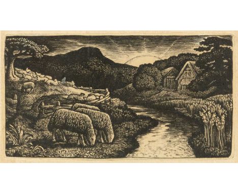 Edward Calvert (1799-1893)The Sheep of His Pasturewood engraving5 x 8.5cm. Provenance:The collection of Paul Whitfield (1942–