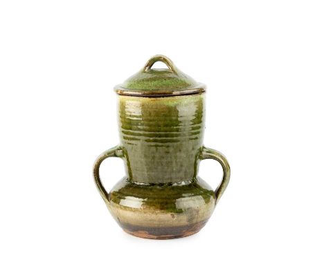 Michael Cardew (1901-1983) at Winchcombe PotteryFrench steamer pot and covergreen glazeimpressed potter's and pottery seals26