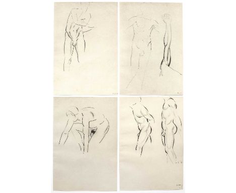 Eric Gill (1882-1940)Four male nudesfrom Eric Gill, First Nudes, 1951each sheet 25 x 17cm, unframed (4).These are pages taken