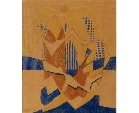 Claude Flight (1881-1955)Abstract Dancing6/50, signed and numbered in pencil (lower left)linocut29 x 24cm. Provenance:Michael