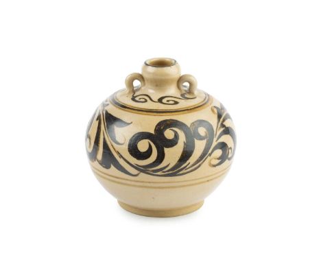 Charles Vyse (1882-1971)Vase, 1927with Chinese cizhou style decoration, lug handles to neckincised initials and date12cm high