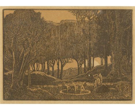 Bernard Sleigh (1872-1954)The Land of Heart's Desire, 1922signed and dated in pencil (in the margin)wood engraving15 x 20cm. 