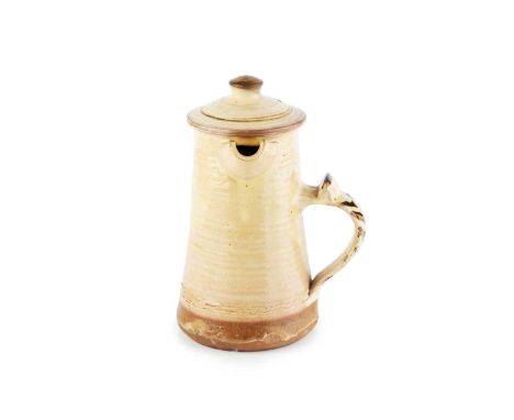 Michael Cardew (1901-1983) at Winchcombe PotteryCoffee potlight cream glaze with a tenmoku sprigimpressed potter's and potter