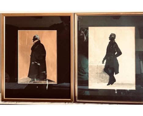 SEMI-SILHOUETTE OF A FULL LENGTH PORTRAIT OF AN OXFORD DOCTOR OF DIVINITY AND POSSIBLY A GENTLEMAN MERCHANT, CIRCA 1820, EACH