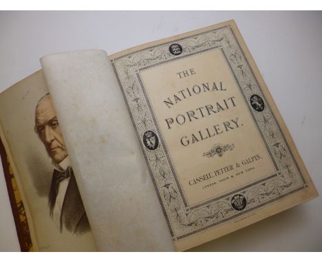 THE NATIONAL PORTRAIT GALLERY, L, Casell, Petter & Galpin circa 1880, 1st ser to 4th ser in one vol, 80 clrd litho portrait p