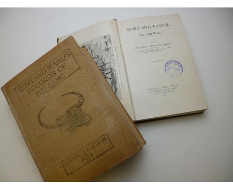 FREDERICK COURTENEY SELOUS: SPORT AND TRAVEL, EAST AND WEST, 1900, with "Garrison Library" stmp dtd 13th February 1901 to ttl