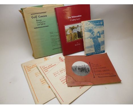 MARTIN A F SUTTON: THE LAYING AND UPKEEP OF GOLF COURSES AND PUTTING GREENS, circa 1909, orig wraps + R A WHITCOMBE: GOLF'S N