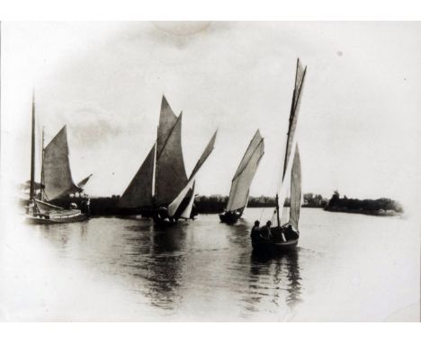 P H EMERSON (1856-1936) photographic print SAILING MATCH AT HORNING, 1885, approx. size 8 1/2" x 11 1/2" f/g, the whole appro