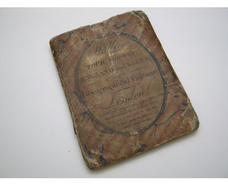 JOHN WALLIS (PUB): WALLIS'S TOUR THROUGH ENGLAND AND WALES - A NEW GEOGRAPHICAL PASTIME, L, 1794, engrd col'd fdg map bkd ont