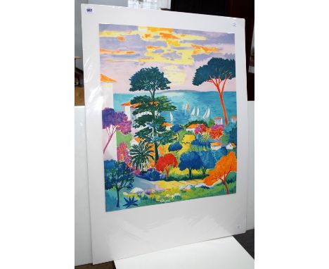 Jean-Claude Picot (French 1934-), Regate sur la Cote d'Azur, colour lithograph, signed, V/L, approximately 73 by 59.5cms; and