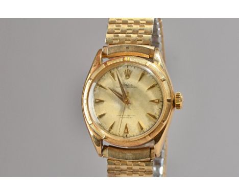 A Rolex Oyster Perpetual gold cased gentleman's wristwatch, the automatic movement detailed Rolex Perpetual Chronometer F 788