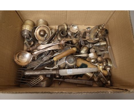 A group of silver mounted, Foreign and plated wares, comprising; a pen stand fitted with a brush, London 1901, four matching 