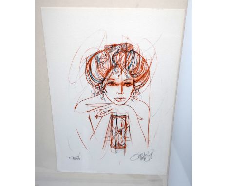 Jean Baptiste Valadie (French 1933- ), Le Temps, colour lithograph, signed, E.A., approximately 25 by 19.5cms; and two others