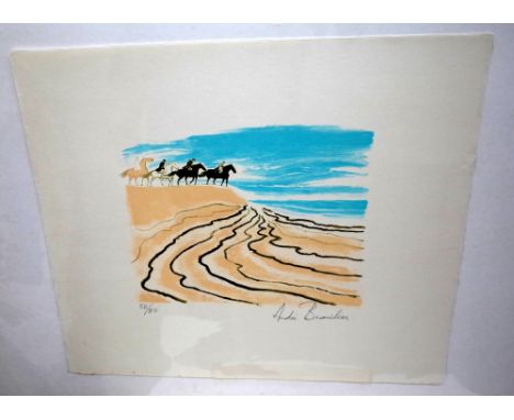 Andre Brasilier (French 1929-2004), La Sinfonia, colour lithograph, signed and numbered 117/130, approximately 27 by 45.5cms;