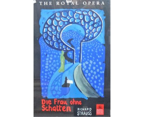 David Hockney (b.1937), Die Frau ohne Schatten, 1992, lithographic poster for The Royal Opera House, Covent Garden, 75cm x 49