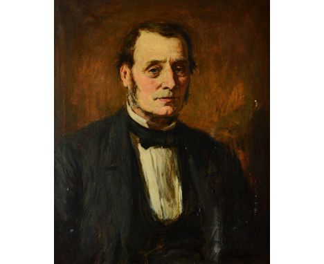 Sir William McTaggart (1835-1910), Portrait of James Templeton, oil on canvas, signed and dated 1877, 75cm x 62cm. Illustrate
