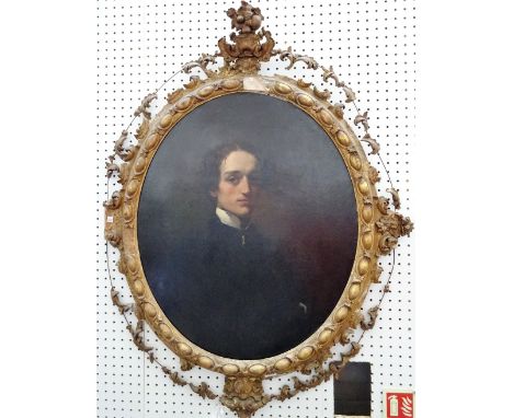 Spanish School (19th century), Portrait of a gentleman, oil on canvas, oval, 74cm x 62cm.