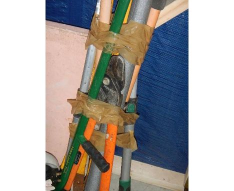 A quantity of garden tools.
