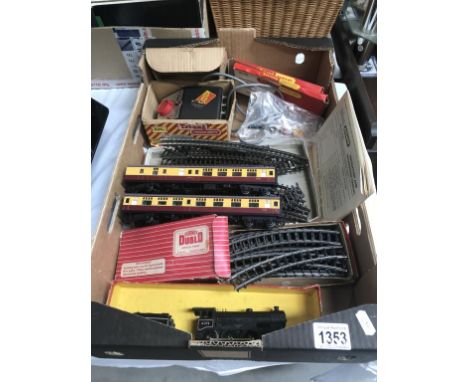 A quantity of Tri-Ang railway items including 61572 engine, some boxed track &amp; wagons etc.