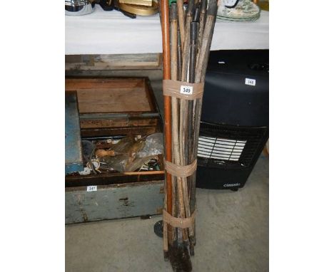 A quantity of chimney sweep rods (no brush).