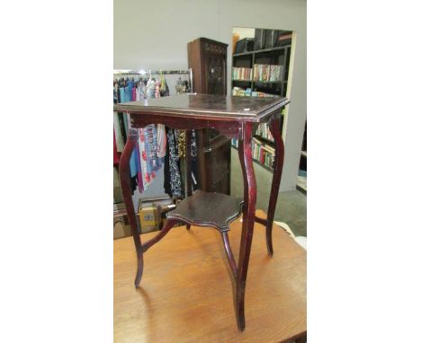 A 1930's mahogany side table with under shelf, 45 x 45 x 71 cm.