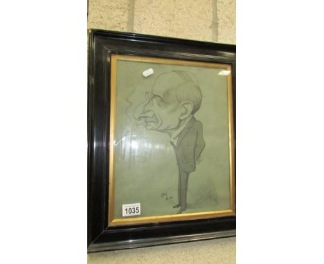 Tom Hutt (early 20th century caricaturist) A caricature portrait of Alfred Vizetelly (1853-1922), famous English author, jour