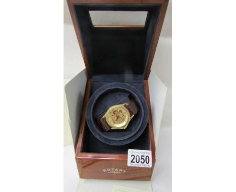 A boxed Limited Edition 0008 Gent's Rotary wrist watch with certificate.