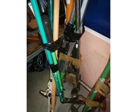 A quantity of garden tools.