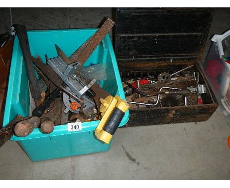 Two boxes of tools etc.,