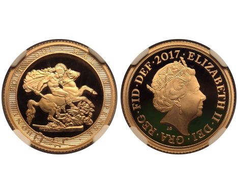 UNITED KINGDOM. Elizabeth II, 1952-2022. Gold Sovereign, 2017. Royal Mint. Proof. Commemorating the 200 year anniversary of t