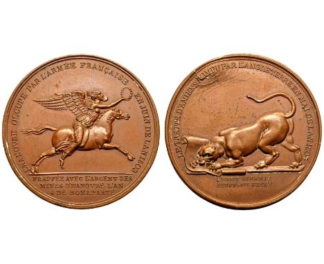FRANCE. FIRST REPUBLIC. Napoleon Bonaparte, (as Premier Consul). Bronze Medal, 1803. Commemorating Britain breaking the Treat