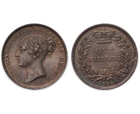 UNITED KINGDOM. Victoria, 1837-1901. Silver Shilling, 1838. Royal Mint. First, young head of Victoria facing left, WW on trun