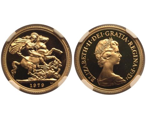 UNITED KINGDOM. Elizabeth II, 1952-2022. Gold Sovereign, 1979. Royal Mint. Proof. Second crowned and draped bust of Elizabeth