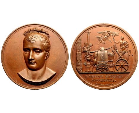 FRANCE. FIRST REPUBLIC. Napoleon Bonaparte, (as General de l'armée d'Orient). Bronze Medal, 1798. Paris Mint. Dated 1798. Die